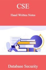 CSE Hand Written Notes Database Security CSE Hand Written Notes Database Security